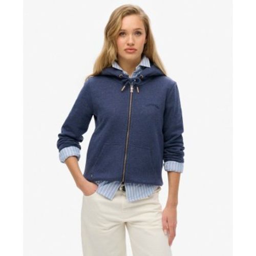 W2012422A Sweat à capuche et fermeture éclair Essential Logo (XS), Casuel, Coton, Marine - Superdry - Modalova