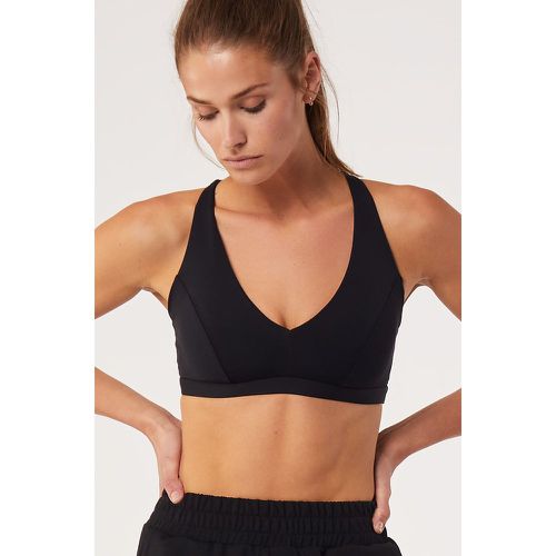 Brassière de sport foulard dos nageur - Maintien médium STRONGER NOIR - ETAM