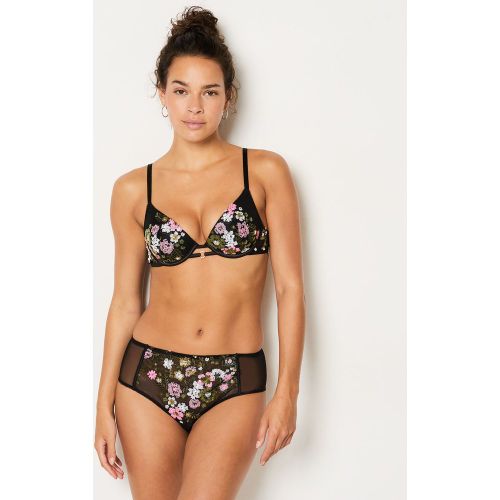 Culotte taille haute brodée - Perle - 40 - Etam - Modalova