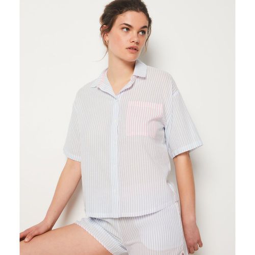Chemise de pyjama manches courtes rayée en coton - Briella - S - - Etam - Modalova
