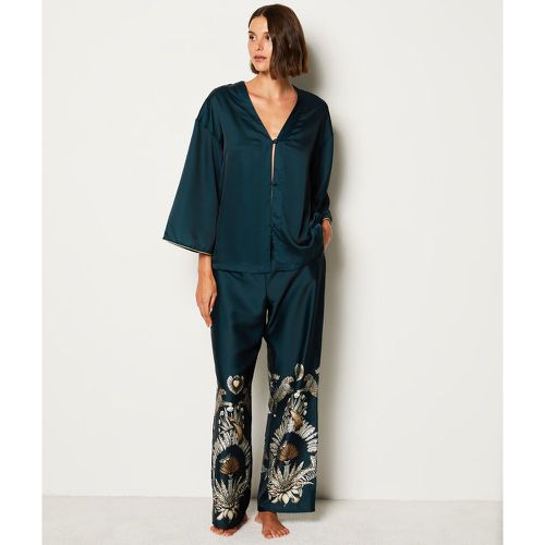 Pantalon de pyjama satiné imprimé - Wilde Placed - XS - Etam - Modalova