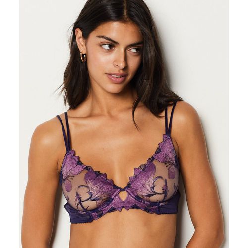 Soutien-gorge corbeille en tulle brodé - Exaltee - 90B - Etam - Modalova