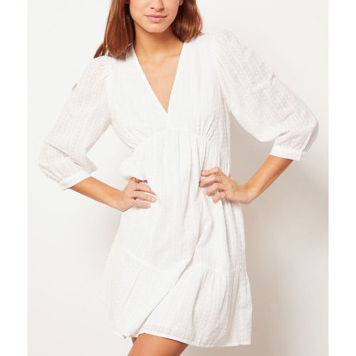Robe courte texturée en coton - Tania - XS - - Etam - Modalova