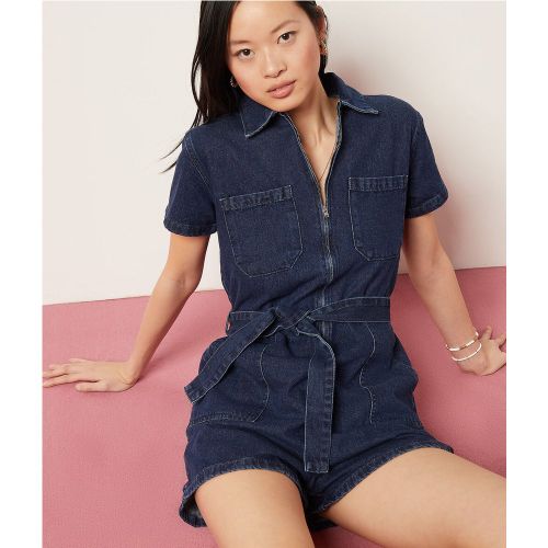 Combishort en jean 100% coton - Darano - 34 - - Etam - Modalova