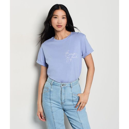 T-shirt imprimé 'excuse my french' en coton - Fenda - XS - Etam - Modalova