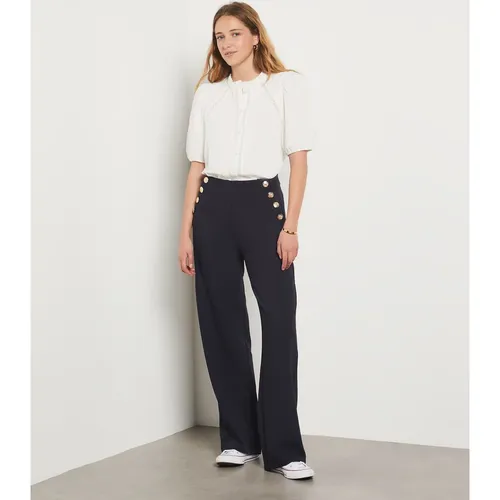 Pantalon coupe large détails boutons - Jimo - 38 - Etam - Modalova