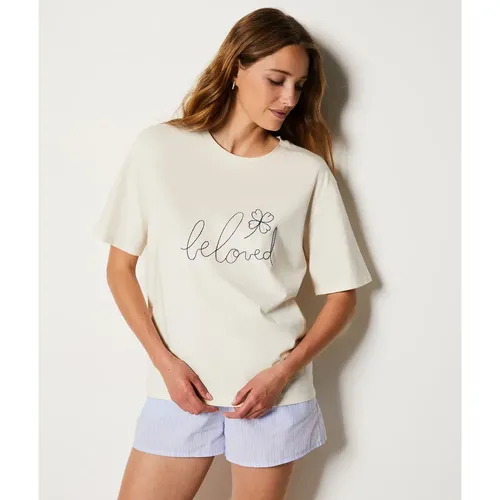 T-shirt de pyjama manches courtes imprimé 'beloved' - Loves - XS - Etam - Modalova