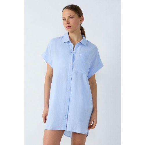 Chemise de nuit manches courtes en lin - Isame - XS - Etam - Modalova