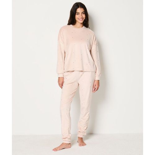 Ensemble 2 pièces de pyjamas en velours imprimé dorée - Mikal - S - Etam - Modalova