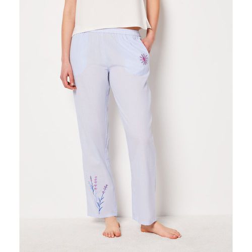 Pantalon de pyjama brodé en coton - Beline - XS - - Etam - Modalova