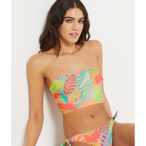 Bandeau haut de maillot imprimé fleuri - Peachy - 38 - Etam - Modalova