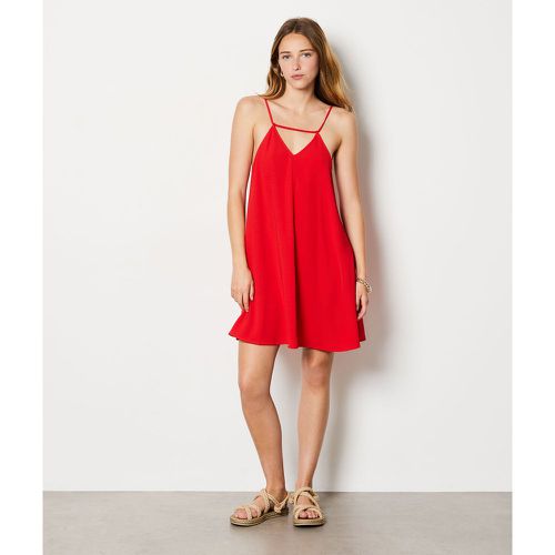 Robe courte satinée col v - Giulia - XS - Etam - Modalova