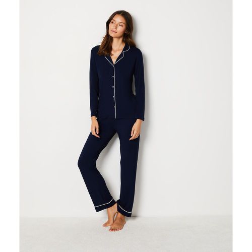 Pantalon de pyjama droit en modal - Molly Piping - S - Etam - Modalova