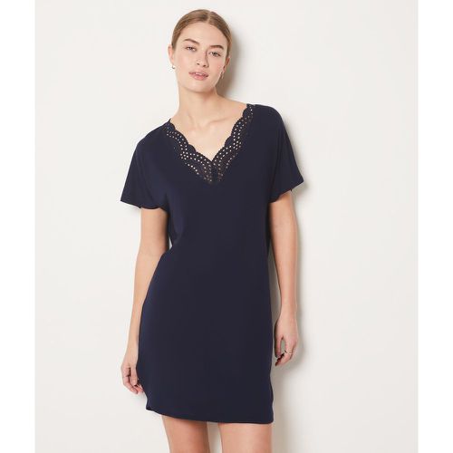 Chemise de nuit décolleté dentelle en modal - Josephine - XL - Etam - Modalova