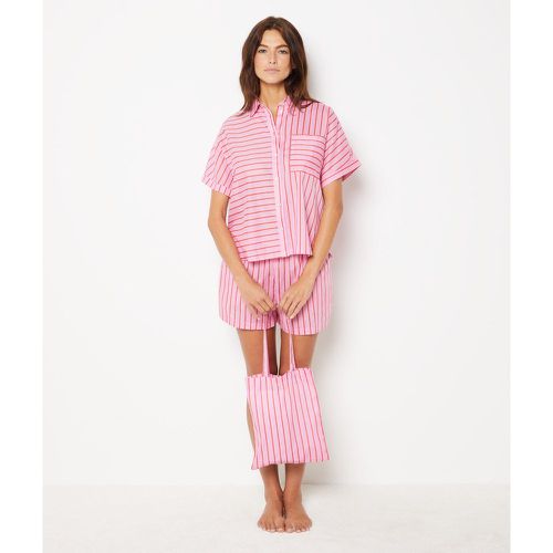 Pyjama 2 pièces à rayures et totebag - Deena - M - - Etam - Modalova