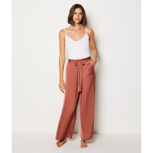 Pantalon de pyjama satiné coupe large - Sato - XS - Etam - Modalova