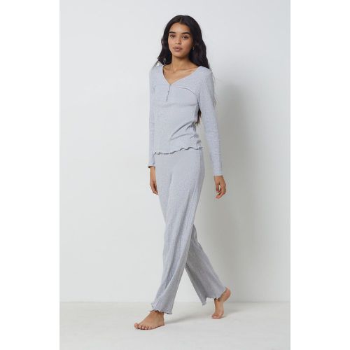 Pantalon de pyjama en maille côtelée richelieu - Coly - M - - Etam - Modalova