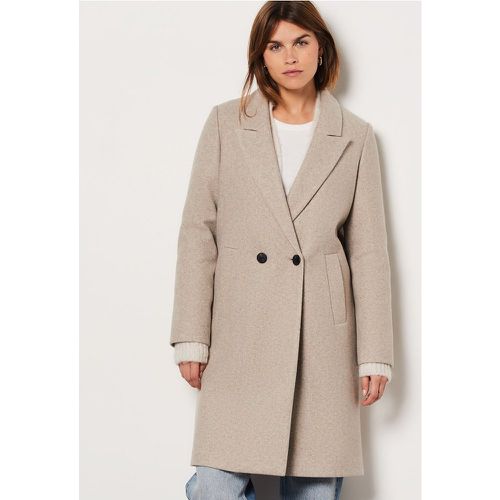 Manteau long boutonné avec laine - Victoire - 38 - Etam - Modalova