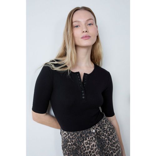 Body manches 3/4 col boutoné - Futur - XS - Etam - Modalova
