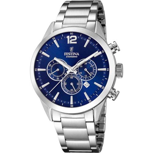 Montre Timeless Chronograph Bleu - Festina - Modalova