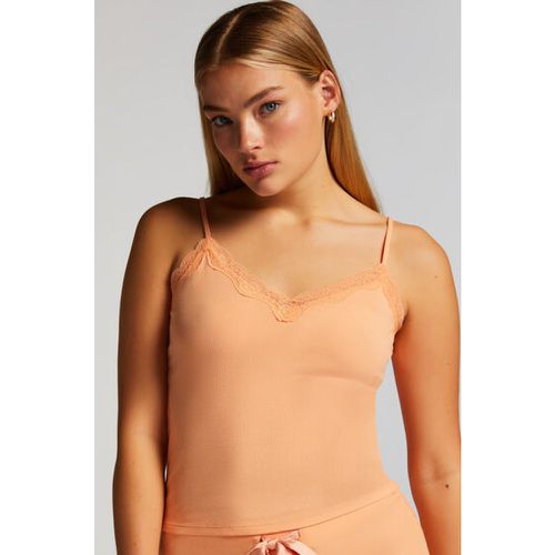 Hunkemöller Top Cami Rib Lace Rose - Hunkemöller - Modalova