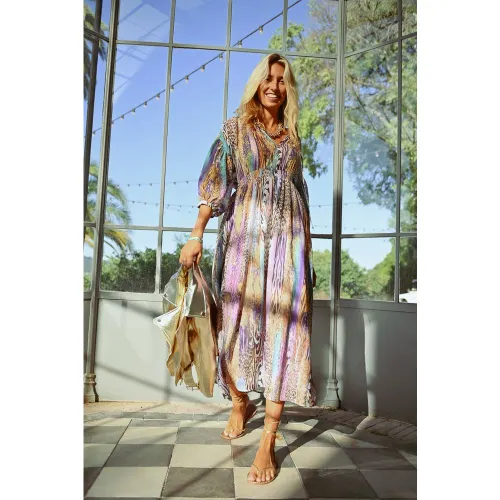 Robe longue à imprimé - MOLLY BRACKEN - Modalova