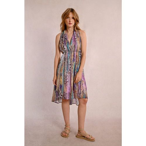 Robe courte plissée et imprimée - MOLLY BRACKEN - Modalova