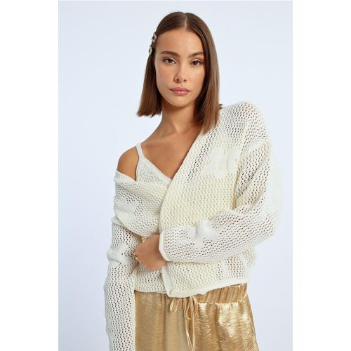 Cardigan en crochet fleurs - LILI SIDONIO - Modalova