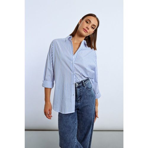 Chemise irisée oversize à rayures - LILI SIDONIO - Modalova