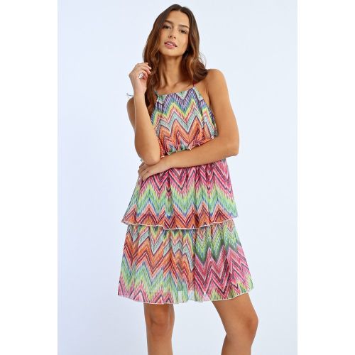 Robe courte à volants - LILI SIDONIO - Modalova