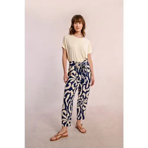 Pantalon taille paper bag - MOLLY BRACKEN - Modalova