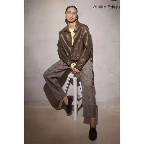 Pantalon cigarette à carreaux - LILI SIDONIO - Modalova