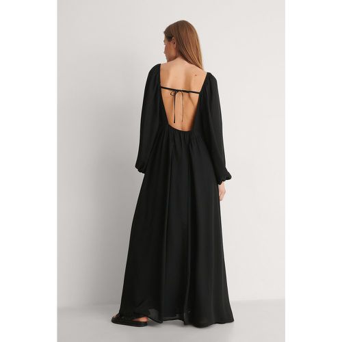 Robe longue à dos ouvert - Black - Handpicked x NA-KD - Modalova