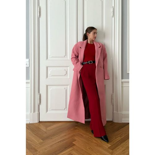 Pantalon large à pinces recyclé - Red - NA-KD Trend - Modalova