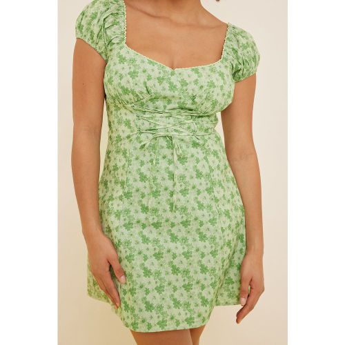 Robe à manches bouffantes et détails dentelle - Flower - Misslisibell x NA-KD - Modalova