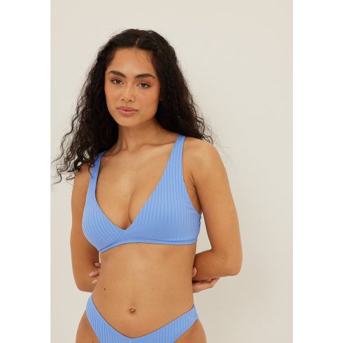 Haut de bikini côtelé - Blue - Handpicked x NA-KD - Modalova
