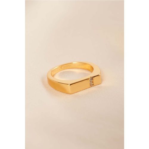 Bague en plaqué or fine scintillante - Gold - NA-KD Accessories - Modalova