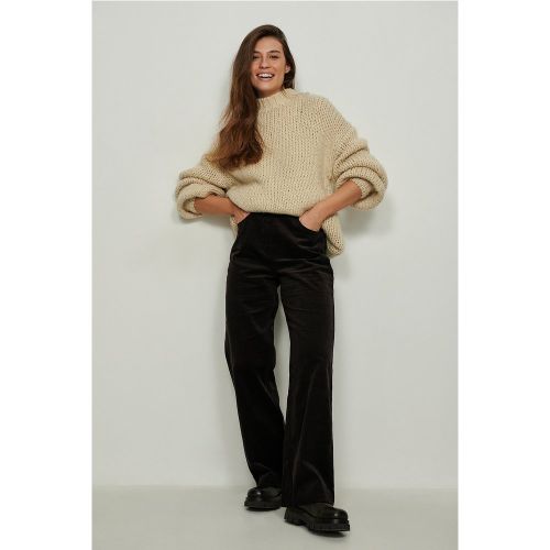 Pantalon large en velours côtelé - Brown - NA-KD - Modalova