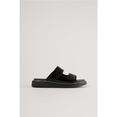 Contrast Stitch Slippers - Black - NA-KD Shoes - Modalova