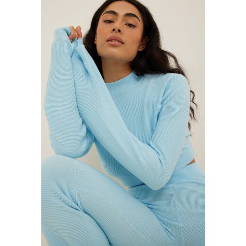 Pull en maille court - Blue - Mocean Sisters x NA-KD - Modalova