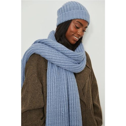 Bonnet en tricot épais - Blue - NA-KD Accessories - Modalova