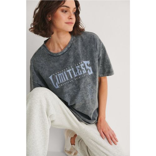 T-Shirt Imprimé Limitless - Grey - NA-KD Trend - Modalova