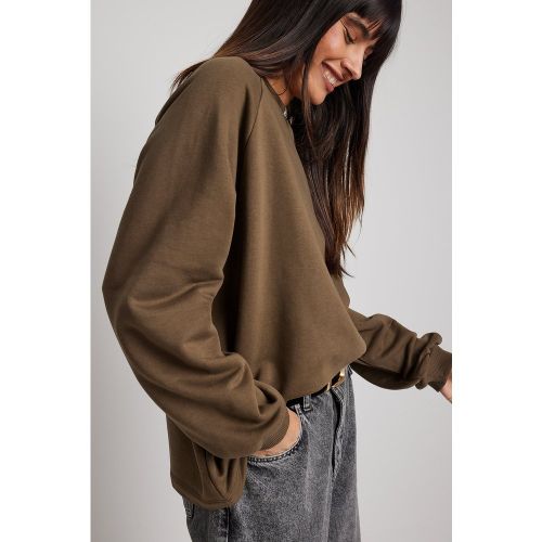 Pull basique long - Brown - NA-KD Basic - Modalova