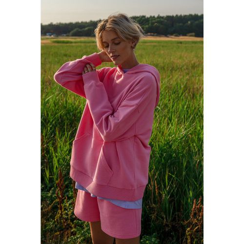 Sweatshirt À Capuche Bio Surdimensionné Avec Poche - Pink - NA-KD Trend - Modalova