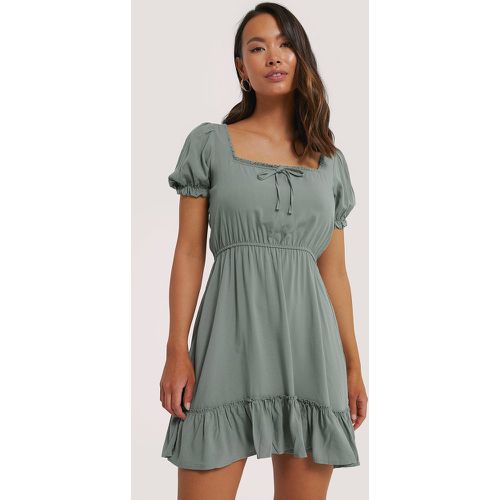 Puff Sleeve Mini Dress - Green - NA-KD Boho - Modalova