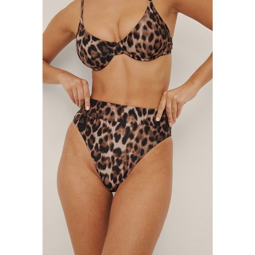 Culotte de bikini taille haute - Leopard - NA-KD Swimwear - Modalova