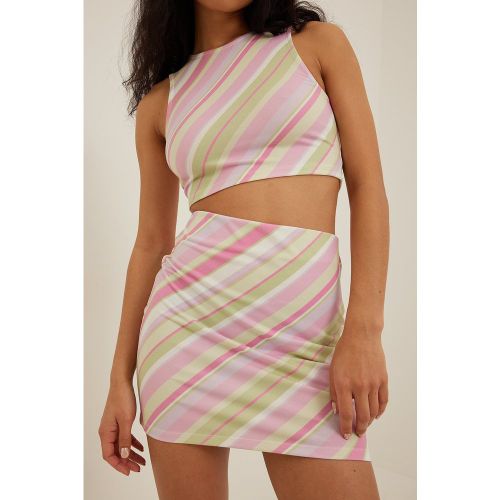Haut court en matière recyclée à rayures et découpes - Stripe - Mocean Sisters x NA-KD - Modalova