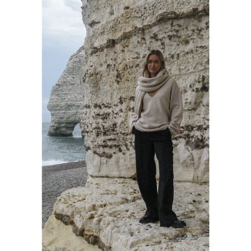 Pull en maille douce - Beige - Rianne Meijer x NA-KD - Modalova