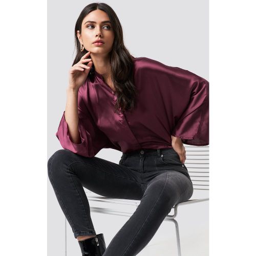 Rebecka Wide Sleeve Blouse - Red - Rut&Circle - Modalova