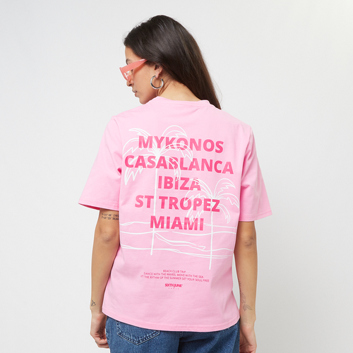 Beaches Print Shortsleeve Tshirt, , Apparel, pink, taille: XS - Sixth June - Modalova
